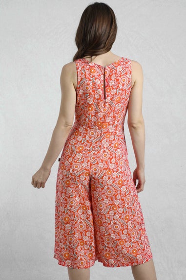 Weird Fish Tango Red Nalani Printed Jumpsuit
