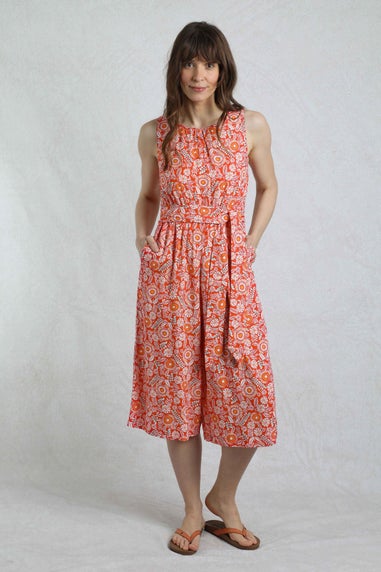 Weird Fish Tango Red Nalani Printed Jumpsuit