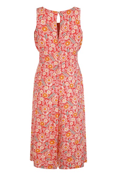 Weird Fish Tango Red Nalani Printed Jumpsuit