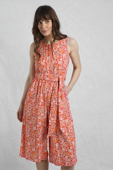 Weird Fish Tango Red Nalani Printed Jumpsuit