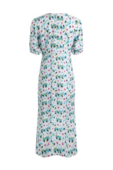 Weird Fish Washed Blue Everly Printed Dress