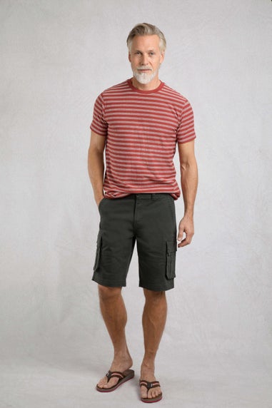 Weird Fish Washed Black Rigney Cargo Shorts