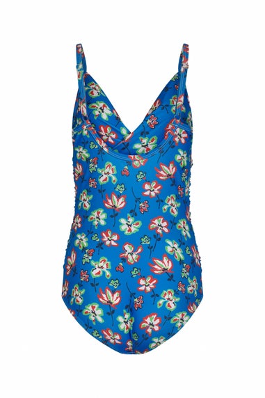 Weird Fish Blue Penelope Printed Swimsuit