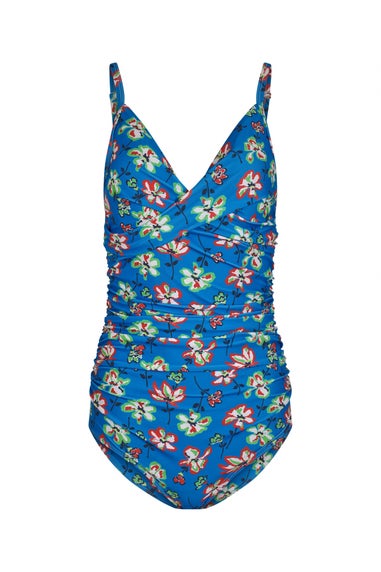 Weird Fish Blue Penelope Printed Swimsuit