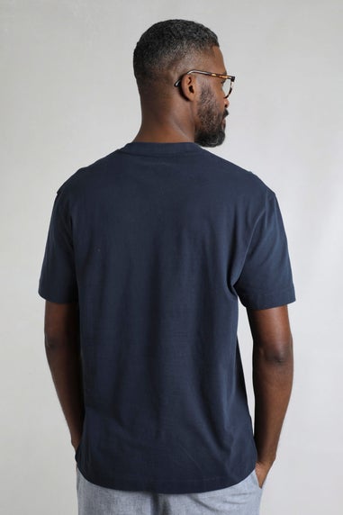 Weird Fish Navy Keaton Super Soft Pocket T-Shirt