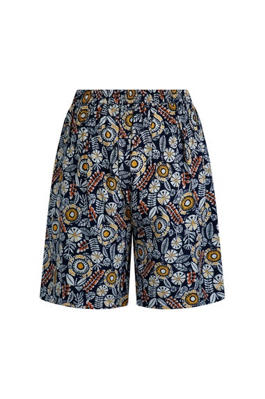 Weird Fish Navy Sundance Printed Shorts