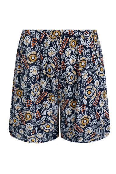 Weird Fish Navy Sundance Printed Shorts