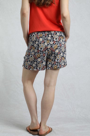 Weird Fish Navy Sundance Printed Shorts