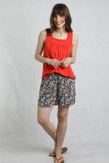 Weird Fish Navy Sundance Printed Shorts