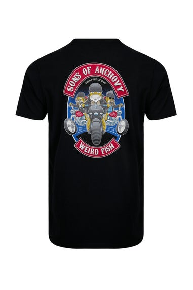 Weird Fish Black Sons of Anchovy Back Print Artist T-Shirt