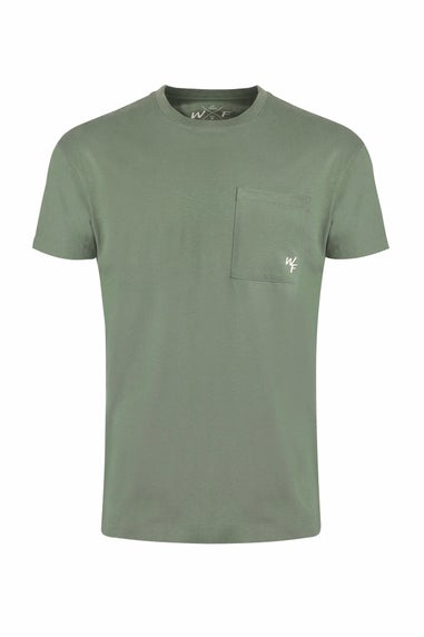 Weird Fish Army Green Keaton Super Soft Pocket T-Shirt