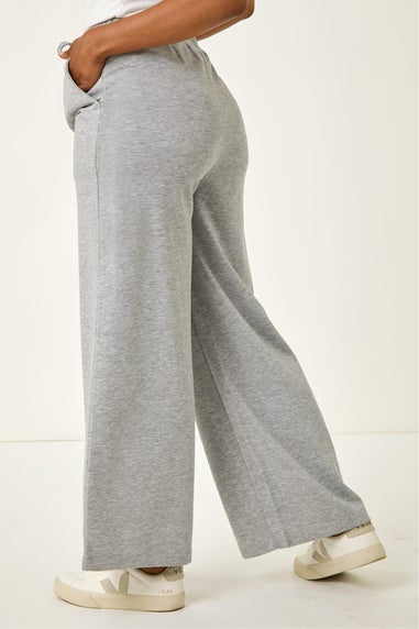 Roman Grey Petite Pintuck Tie Front Joggers