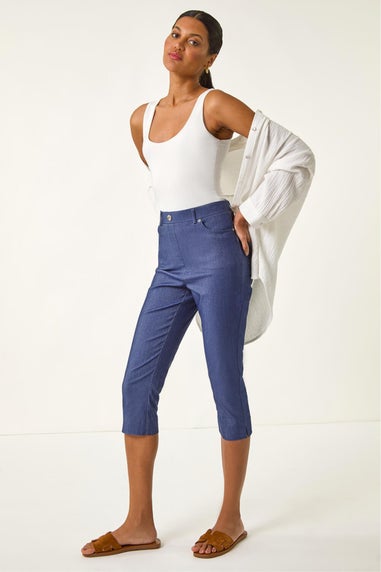 Roman Indigo Lift Sculpt Shape Cropped Trouser
