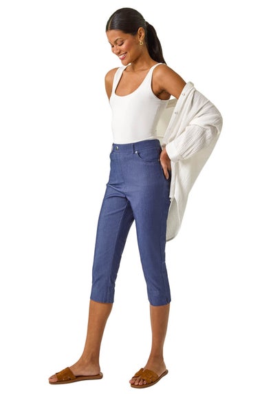 Roman Indigo Lift Sculpt Shape Cropped Trouser