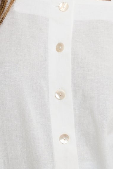 Yours Curve White Square Neck Vest Top
