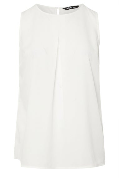 Yours Curve Ivory White Lace Insert Vest Top
