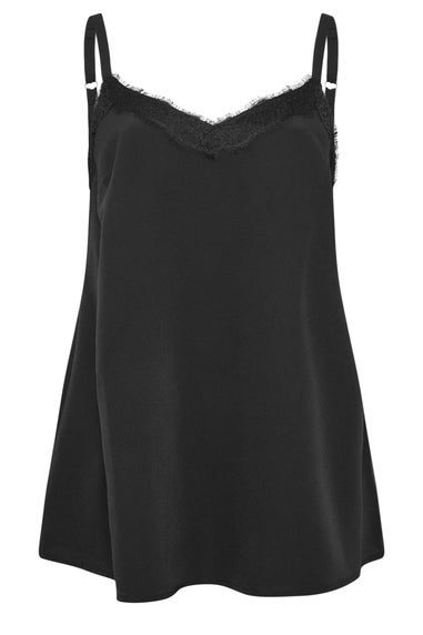 Yours Curve Black Lace Cami Vest Top