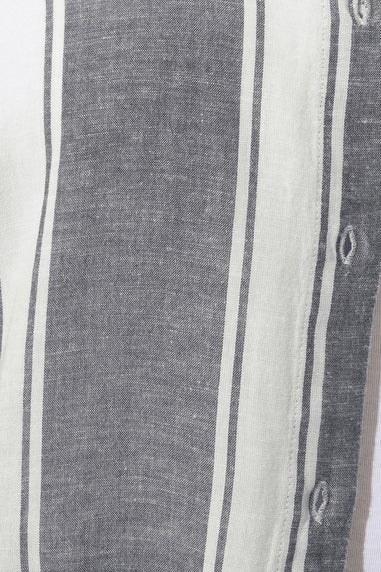 Yours Curve Blue Stripe Linen Shirt