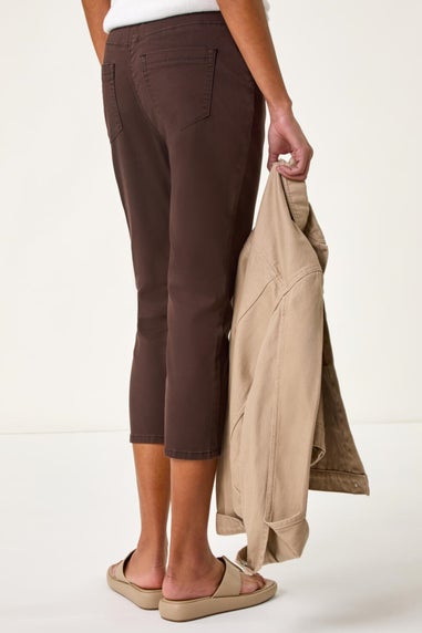 Roman Chocolate Cropped Stretch Denim Jegging