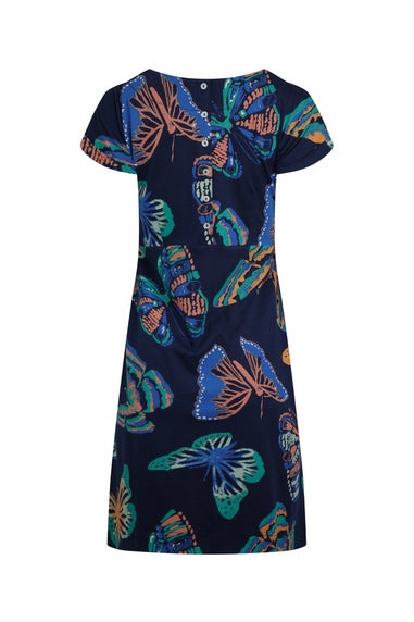 Weird Fish Dark Blue Tallahassee Jersey Dress