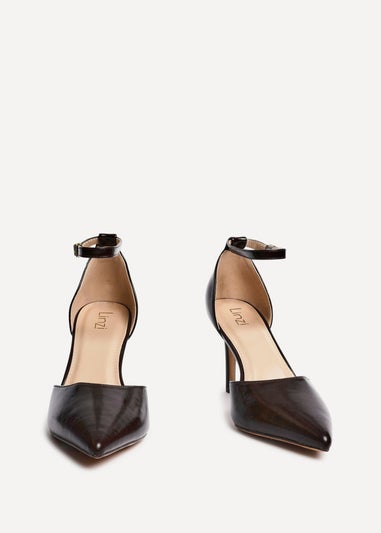 Linzi Thea Brown Faux Leather Classic Stiletto Court Heel
