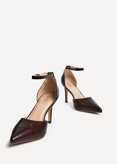 Linzi Thea Brown Faux Leather Classic Stiletto Court Heel