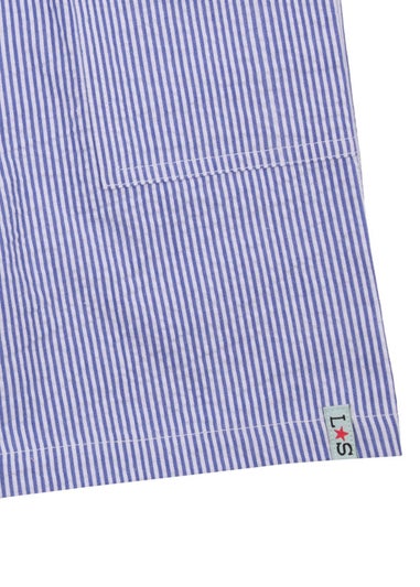 Lilly & Sid Lilly & Sid Blue Stripe Print Shorts(3-8 Years)