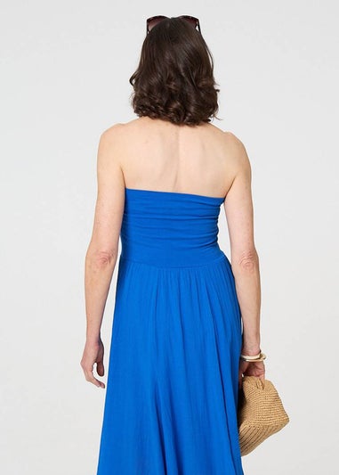 Izabel London Blue 2 In 1 Stretchy A-Line Maxi Skirt Dress
