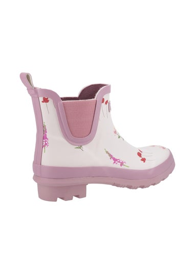 Cotswold Pink Wildflower Ankle Wellingtons