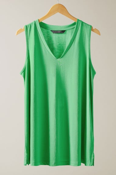 Evans Curve Green Modal Rich Vest Top
