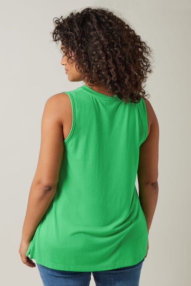Evans Curve Green Modal Rich Vest Top