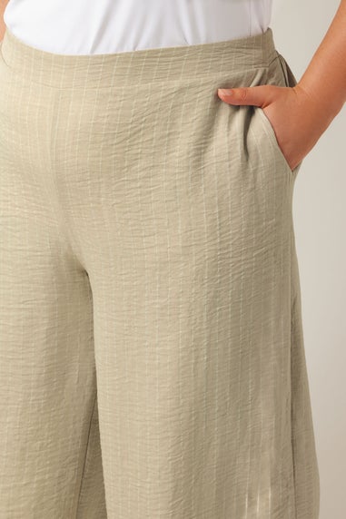 Evans Curve Natural Brown Wide Leg Culottes