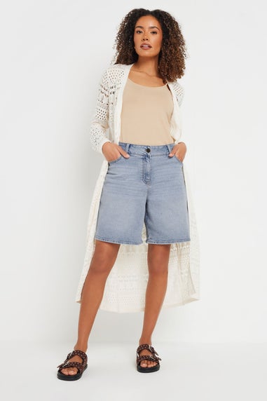 M&Co Blue Light Wash Bermuda Shorts