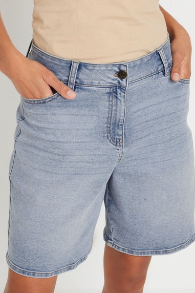 M&Co Blue Light Wash Bermuda Shorts