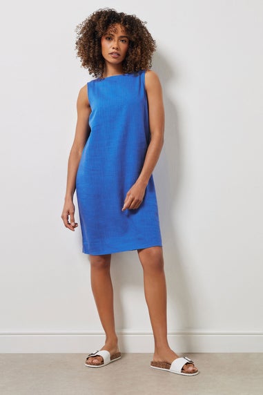 M&Co Cobalt Blue Linen Shift Dress