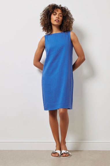 M&Co Cobalt Blue Linen Shift Dress