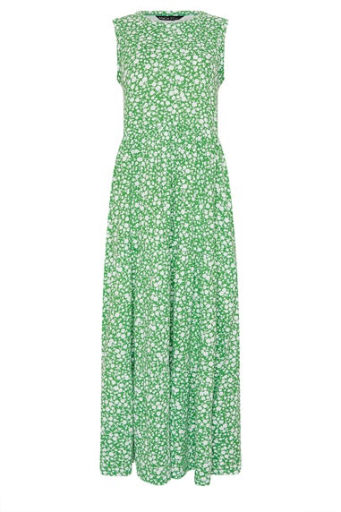 M&Co Green Ditsy Floral Sleeveless Midi Dress