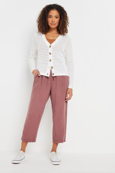 M&Co Pink Acid Wash Cropped Trousers