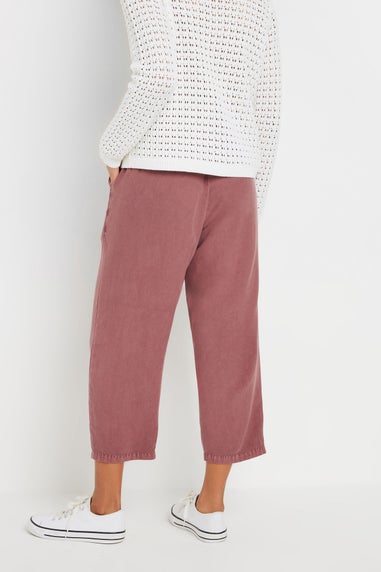 M&Co Pink Acid Wash Cropped Trousers