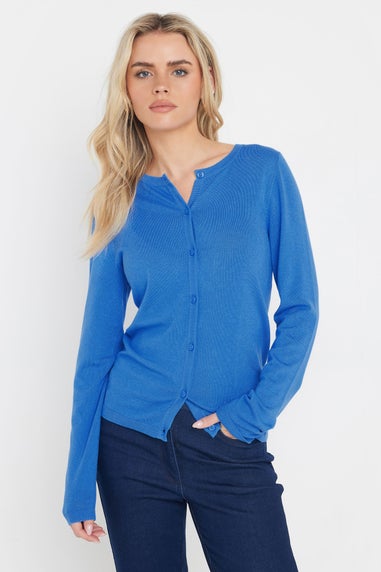 M&Co Petite Blue Button Up Cardigan