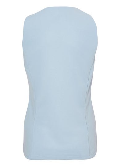 Quiz Blue Button Front Waistcoat