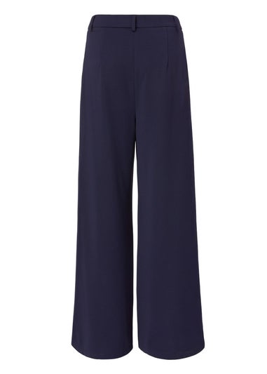 Quiz Navy Wide Leg Trousers