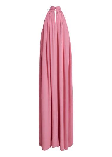 Quiz Pink Chiffon Corsage Maxi Dress