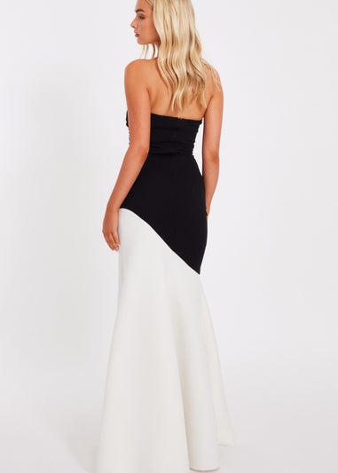 Quiz Black Contrast Maxi Dress