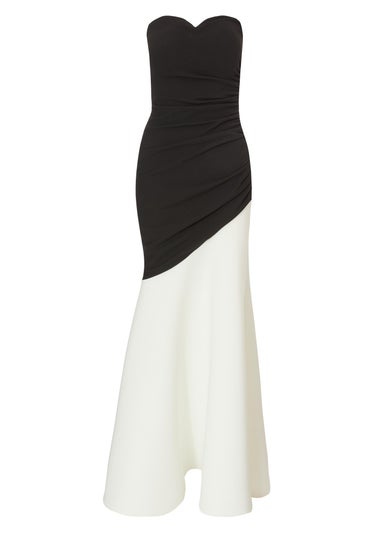 Quiz Black Contrast Maxi Dress