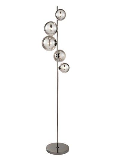INLIGHT ORBIE 5 Light Floor Lamp Black Chrome (150cm x 33cm)