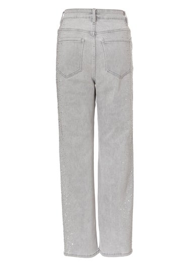 Quiz Blue Denim Diamante Jeans