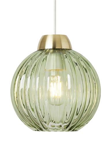 INLIGHT LIZZY Easyfit Ribbed Glass Green (18cm x 18cm)