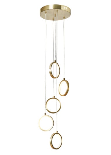INLIGHT RIYAH 5 RING LED Brass Cluster (40-120cm x 30cm)
