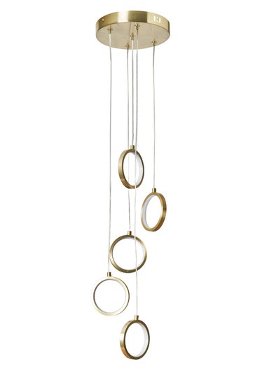 INLIGHT RIYAH 5 RING LED Brass Cluster (40-120cm x 30cm)